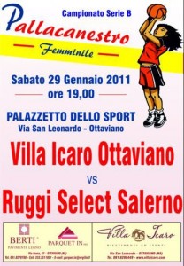 Locandina Partita contro La Select Salerno