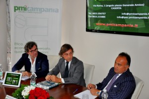 Fulvio Campagnuolo (al centro) Gustavo De Negri (a  sinistra) e Massimo Orsi (a destra)