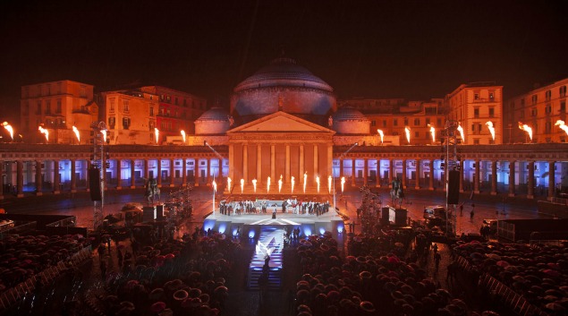 piazza plebiscito inaugurazione delle World Series di America's Cup