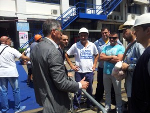 CON LAVORATORI FINCANTIERI