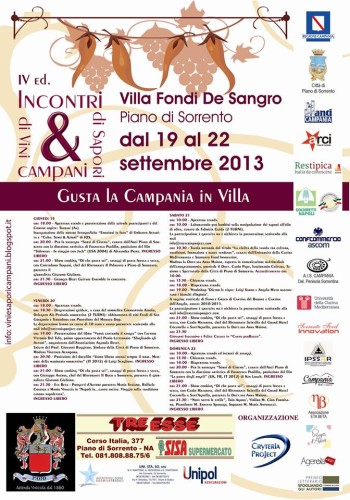 Manifesto Incontri di Vini e di Sapori campani