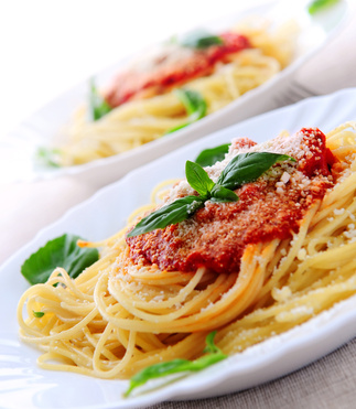 Pasta and tomato sauce