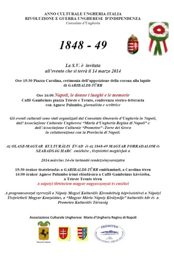 Locandina Evento Consalato d'Ungheria Napoli 14_3_2014