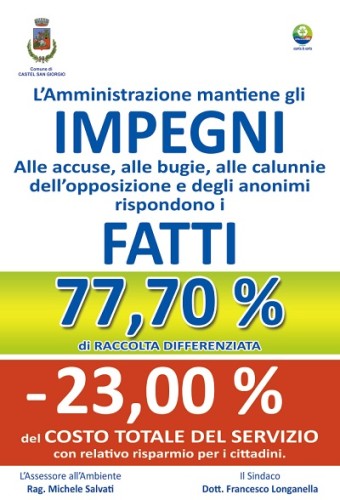 Manifesto x riduzione tassa rifiuti
