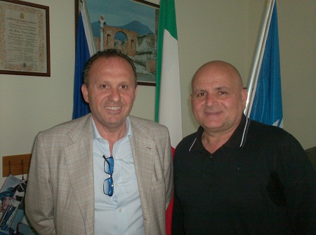Sindaco Felice Di Maiolo con Ass.re allo Sport Felice Porcaro - Mariglianella Estate 2014