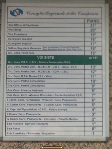 tabelle consiglio regionale