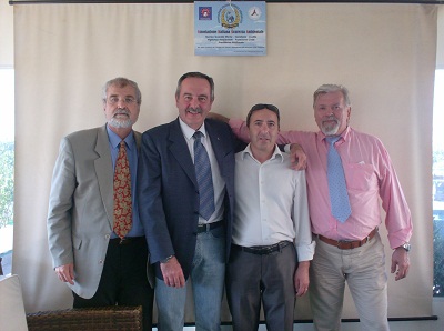 Giornalista A. Castaldo con i Rappresentanti AISA A. Montanari, G. Cimmino, S. Landi - Somma Vesuviana 30.9.2014