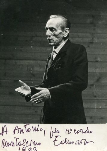 Eduardo De Filippo. Ricordo per Antonio Castaldo. Montalcino 9 Luglio 1983