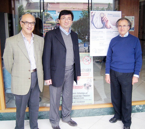 L'urologo Vincenzo D'Amore con il dr. G.Messalli e il pres. prof. E.Messalli