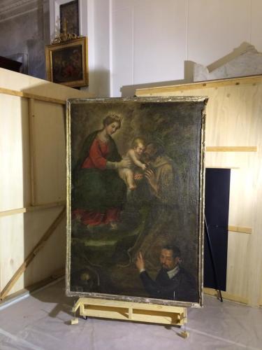 Restauro in corso - Tela Lavinia Fontana
