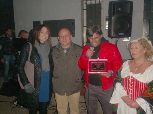 Assessori Felice Porcaro e Luisa Cucca con Angelo Iannelli e Lucia Oreto - Mariglianella 3.1.2015