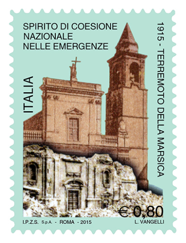 Francobollo Terremoto della marsica