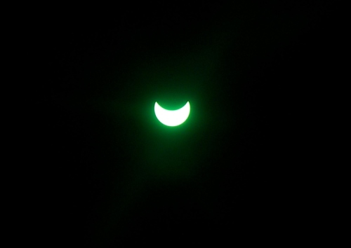 Eclissi Solare 20 marzo 2015 vista dal golfo di Napoli