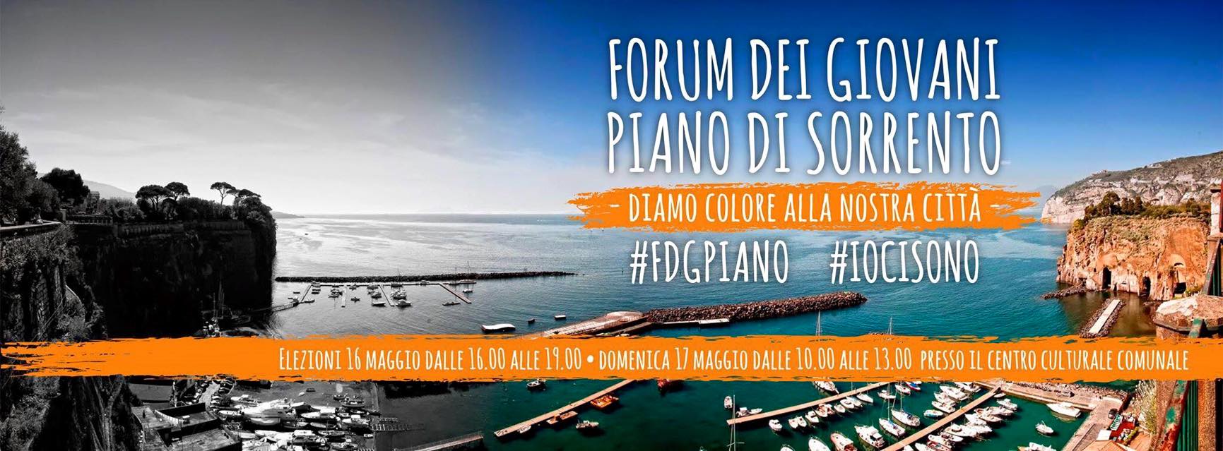 Copertina evento fb Elezioni Forum dei Giovani Piano di Sorrento