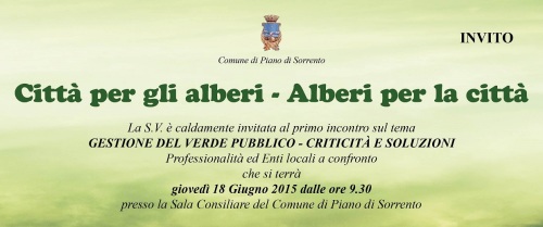 INVITO - Convegno sul Verde pubblico