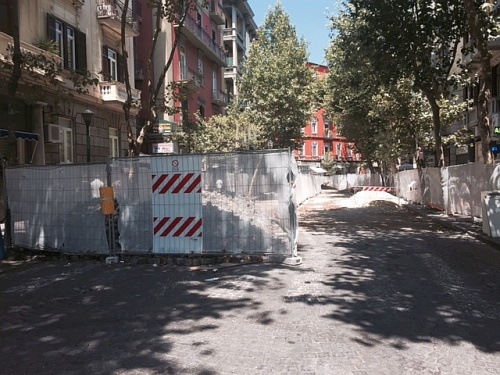 Cantiere in via Luca Giordano