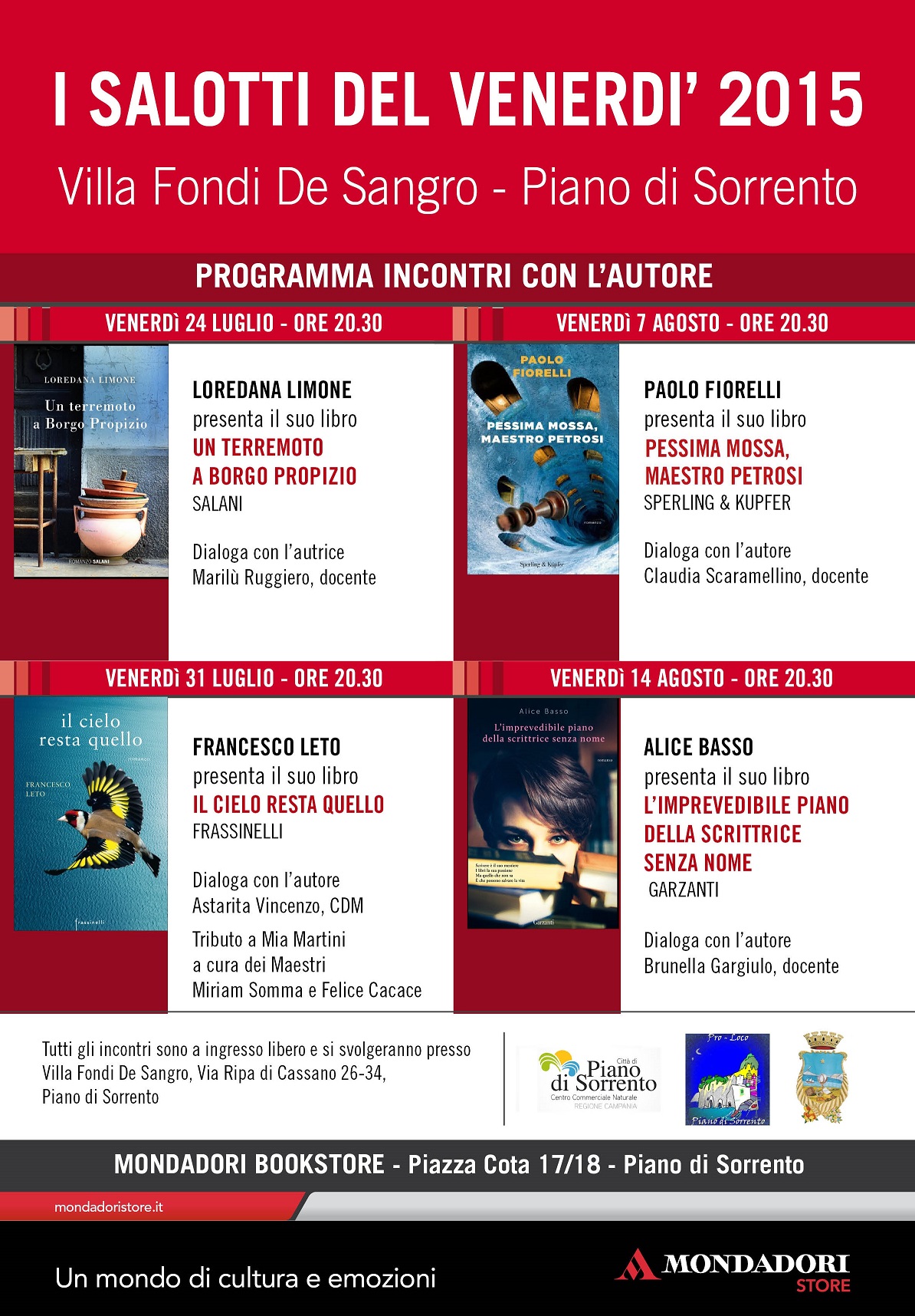 Locandina - Salotti letterari del venerdì