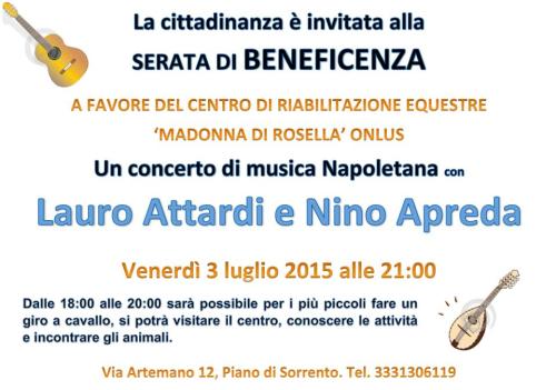 Locandina - Serata di beneficenza