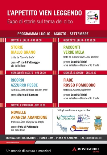 Manifesto con Patrocinio L'appetito vien leggendo