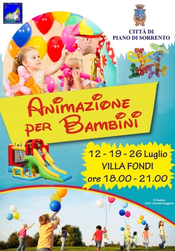 manifesto - Animazione per bambini a Villa Fondi