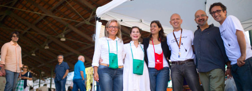 1) Volontari della Condotta Slow Food Costiera Sorrentina e Capri con il Presidente regionale Giuseppe Orefice