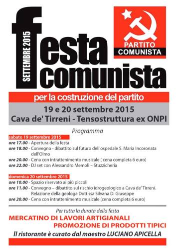 Locandina Festa Comunista