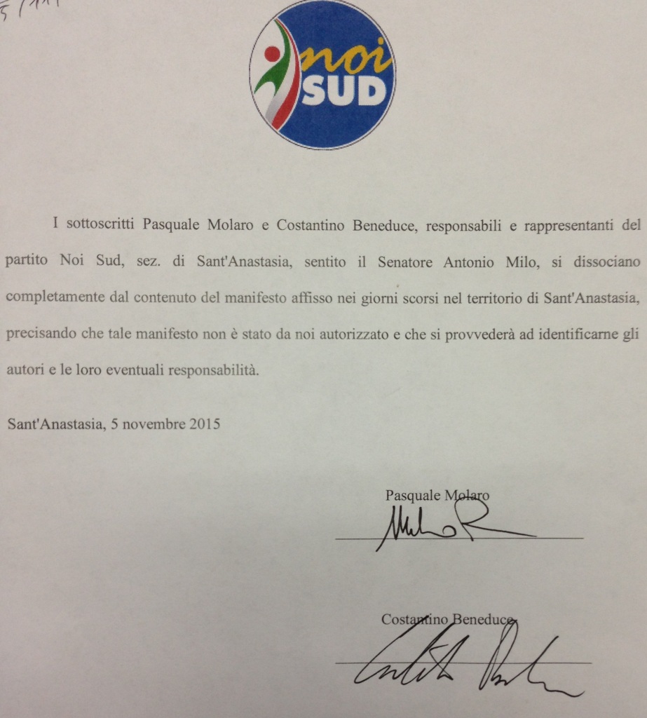 smentita Noi Sud