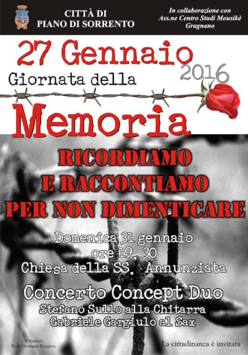 Manifesto Giornata della Memoria 2016