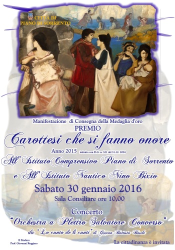 Manifesto Premio Carottesi che si fanno onore - Piano di Sorrento