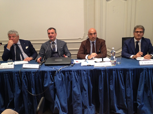 da sinistra de angelis, corciulo, caria e marcello
