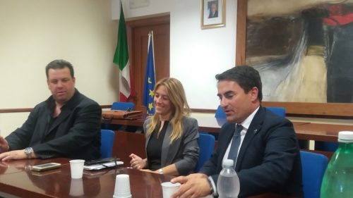Il consigliere regionale Alfonso Longobardi e l'assessore regionale Chiara Marciani