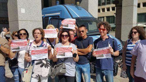 Manifestazione Mauro Scarlato al Consiglio Regionale della Campania