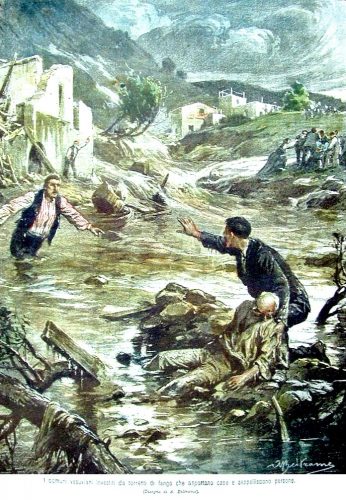 alluvione di fango dopo l'eruzione del 1906