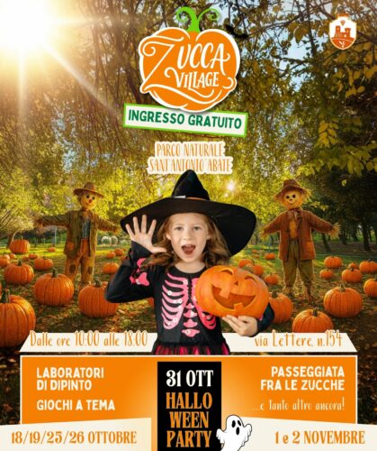Sant’Antonio Abate apre il suo “Zucca Village”: un grande parco a tema ad ingresso gratuito per famiglie e bambini