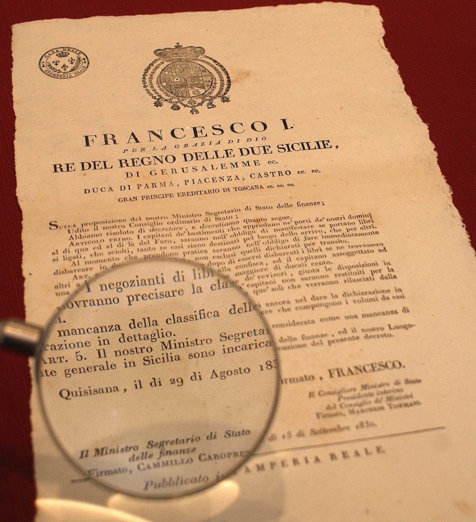 decreto quisisana 29 agosto 1830