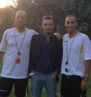 Il direttore generale Giuseppe Cannella, il Mister Del Sorbo ed il Mister Schioppa