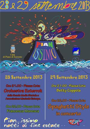 Pianissimo 28 e 29 settembre 2013