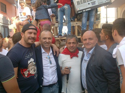 Sindaco F. Di Maiolo e Ass.re F. Porcaro nella Festa dei Gigli - Mariglianella 22.9.2013