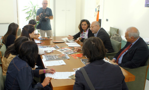 la presentazione del catalogo ai giornalisti