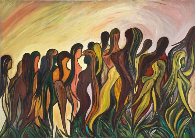 Primavera, olio su tela, 70x100, 2001