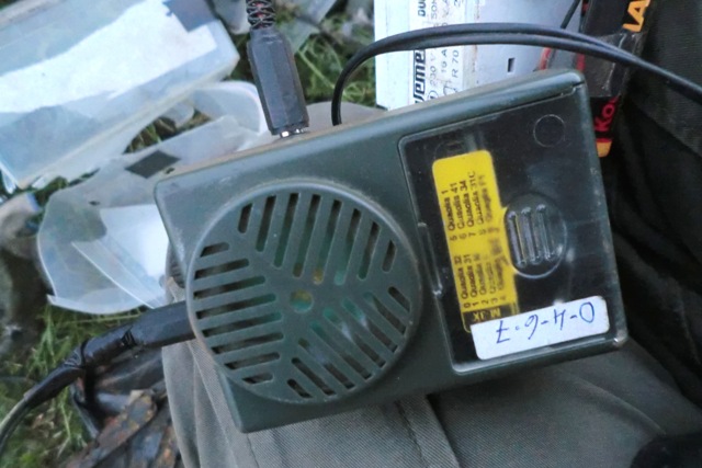 il fonofilo che riproduce i vari richiami della quaglia