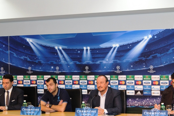 BENITEZ E PANDEV CONFERENZA CHAMPIONS COSIMO SILVA