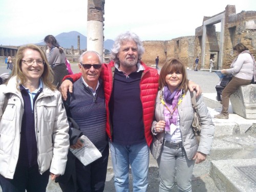 Grillo in visita agli Scavi di Pompei 2