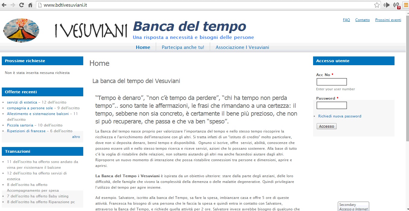 Nasce la Banca del Tempo I Vesuviani