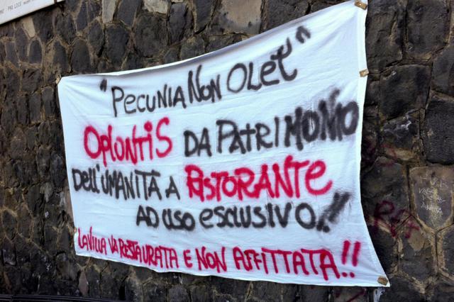 A Oplontis Villa Poppea per party aziendale, polemiche