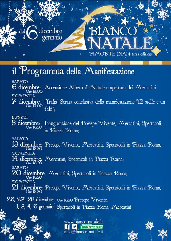 Programma Manifestazione Bianco Natale