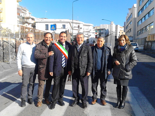 inaugurazione cantiere via Cesare Battisti