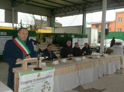 Il Sindaco Felice Di Maiolo all'Inaugurazione dell'Isola Ecologica - Mariglianella 1.3.2014