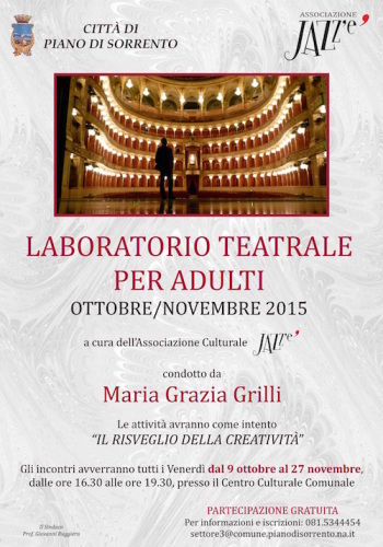 Manifesto laboratorio teatrale per adulti - Piano di Sorrento
