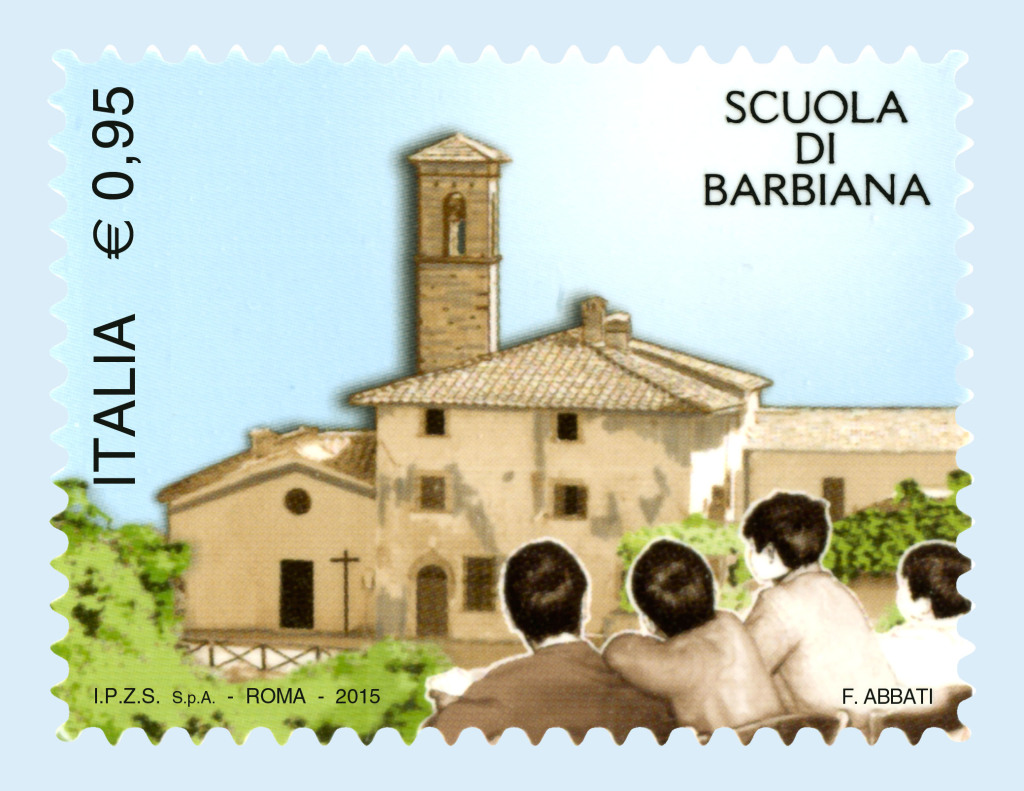 Francobollo scuola di barbiana